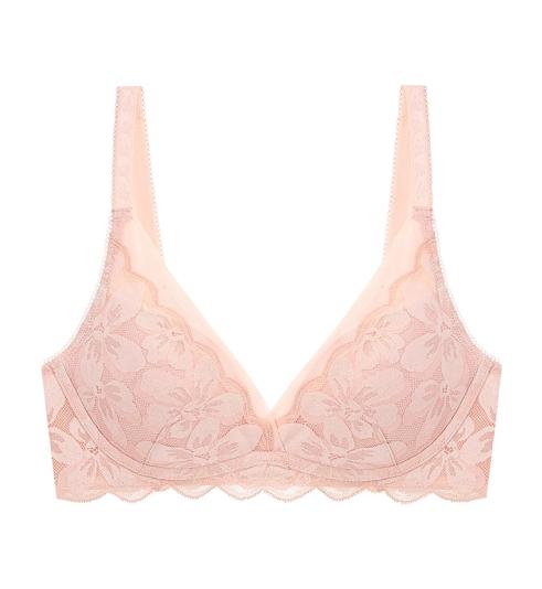 Triumph Áo Lót Aqua Moon Flower Không Gọng Mút Nâng Cổ Chữ V - Soft mauve - Không gọng