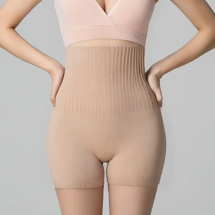 スロギー “ほっ”とアイテム(ミニウォーマー) ハラマキ付きニットパンツ, グレー, model image number 0