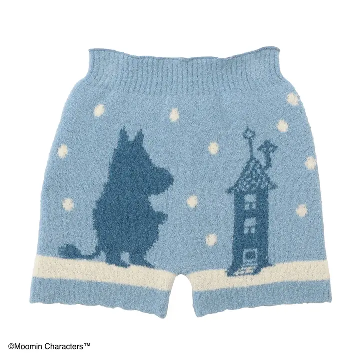 スロギーG073 ムーミン 1分丈ニットパンツ, ブルー, product image number 4