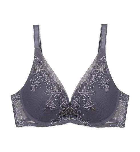 Triumph AQUA ACACIA WIRED PUSH UP DEEP V BRA - Pebble grey - Plunge Bra
