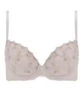【SALE】エントリーコレクション 3/4カップブラ 背中すっきりブラ＆ショーツセット フローラルシャドウ【WEB・一部店舗限定】, グレー, product image number 0