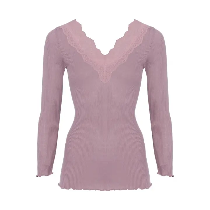 9分袖トップ 保湿インナー, パープル, product image number 0