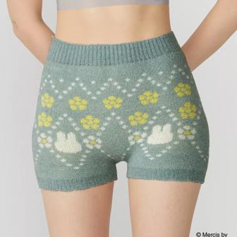 【SALE】スロギー ミッフィーコラボ あったか ニットパンツ, グリーン, model image number 0