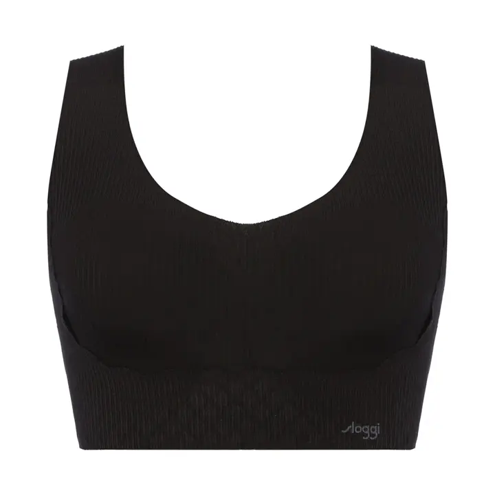 スロギー ゼロフィール ハーフトップ ナイトブラ, ブラック, product image number 0