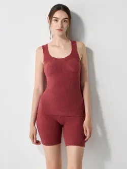 スロギー ホイップタッチ 3分丈ニットパンツ