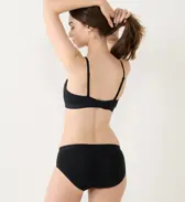 スロギー ゴーコットン ノンワイヤーブラ, ブラック, model image number 3