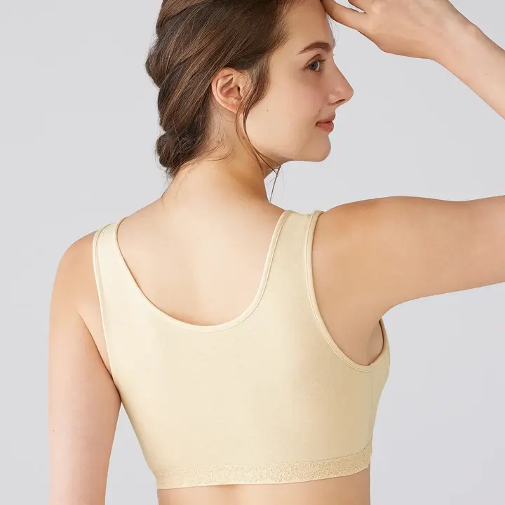 リラクシングブラ5120 ハーフトップ, ベージュ, model image number 2