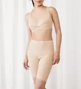 楽ソフト6040 5分丈ボトム, ベージュ, model image number 1