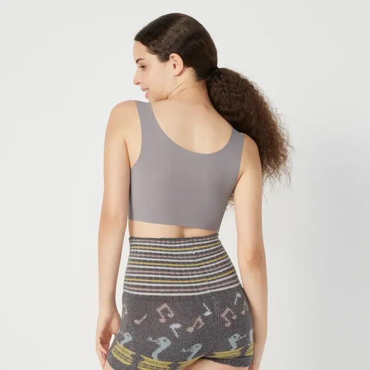 【SALE】スロギー “ほっ”とあったか(ニット柄) ハラマキ付きニットパンツ, グレー, model image number 3