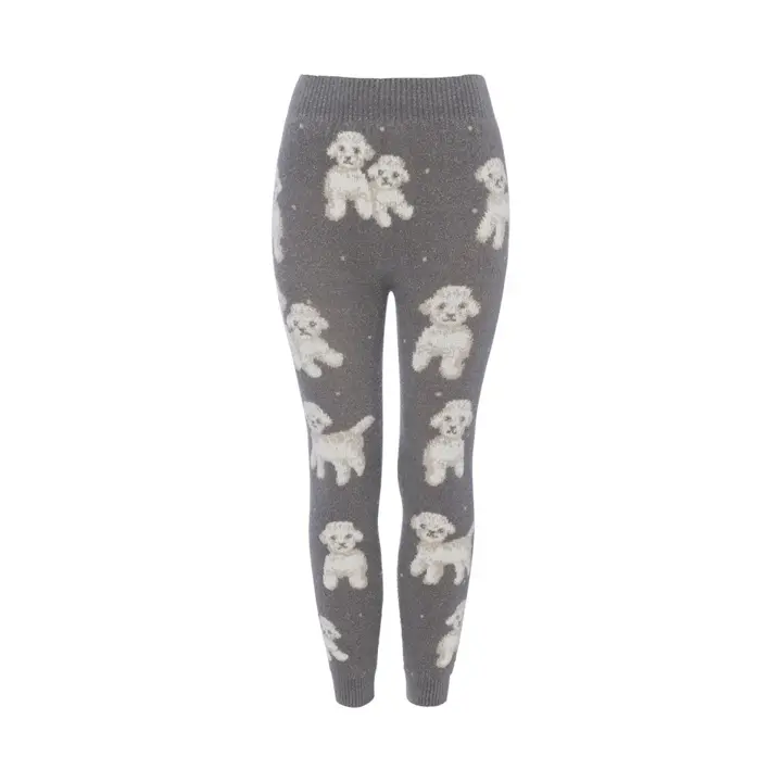 【SALE】スロギー “ほっ”とアイテム 9分丈ニットパンツ, ホワイト, product image number 0