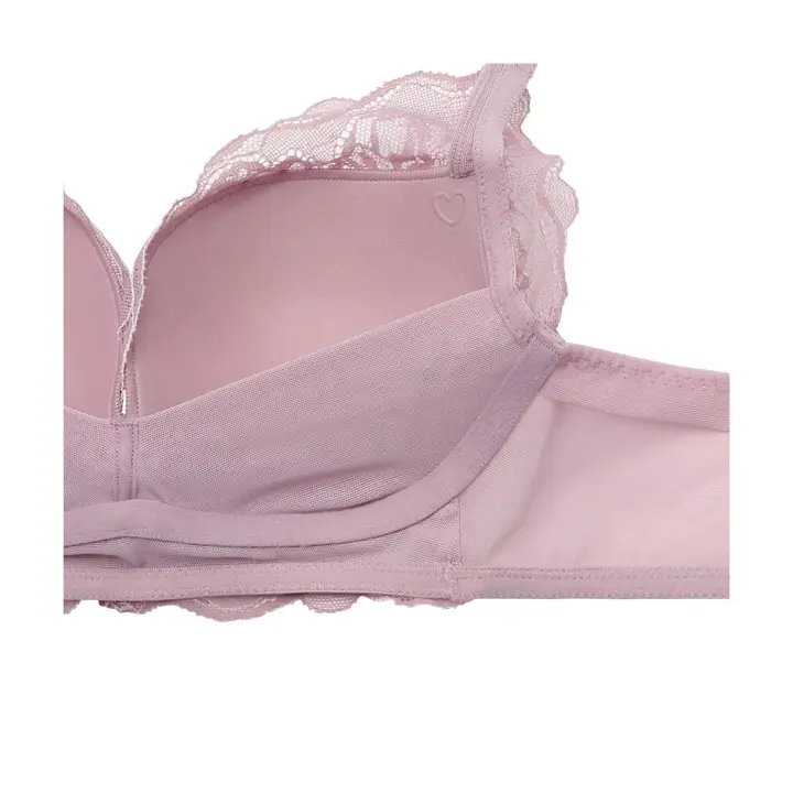 【SALE】フリーミー ノンワイヤーブラジャー フローイングフラワー, パープル, product image number 3