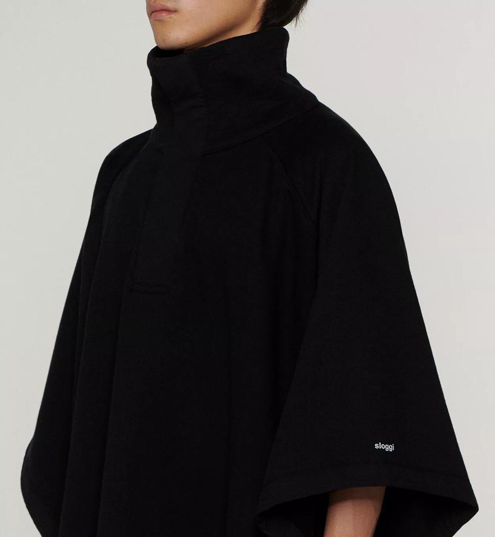 【WEB限定】032c WORKSHOP スロギーコラボ ヘビーウェイト ケープ, ブラック, model image number 8