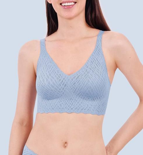 Triumph BRALETTE SLOGGI ZERO FEEL BLISS Mút Tháo Rời - Bluish gray - Không gọng