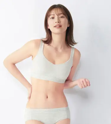 アクティブコットンミックス ノンワイヤー ハーフトップ