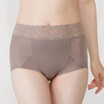 【SALE】パワートライアングル713 綿混フラットマキシショーツ, ブラウン, model