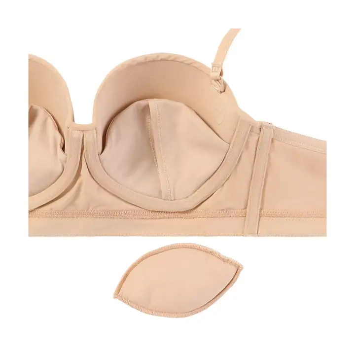 【SALE】ストラップレスハーフカップブラ(ストラップ取り外し可) シグネチャースムース, ベージュ, product image number 5