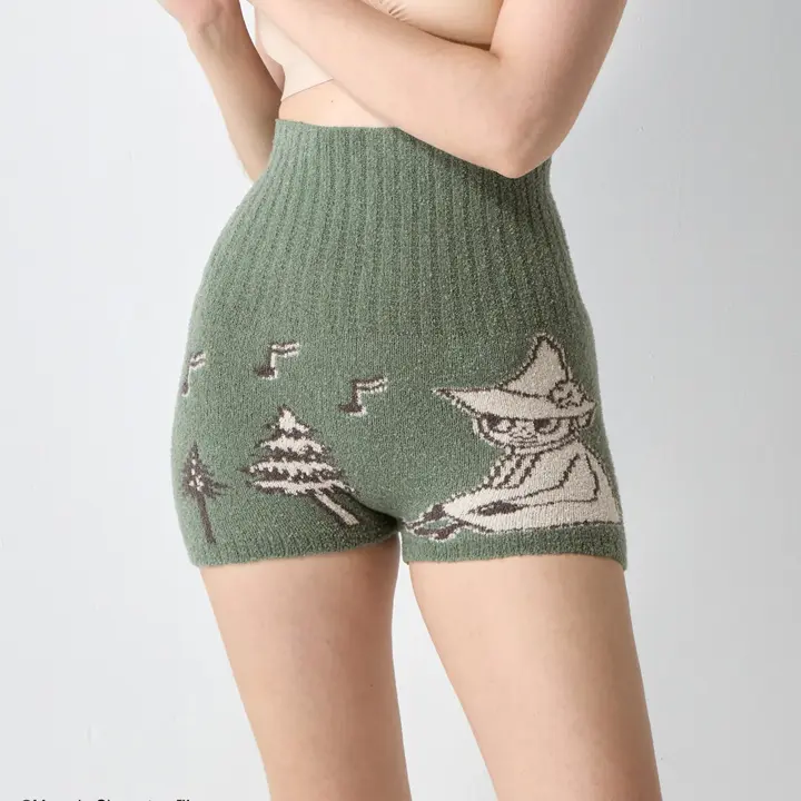 スロギーG073 ムーミン ハラマキ付きニットパンツ, グリーン, model image number 0