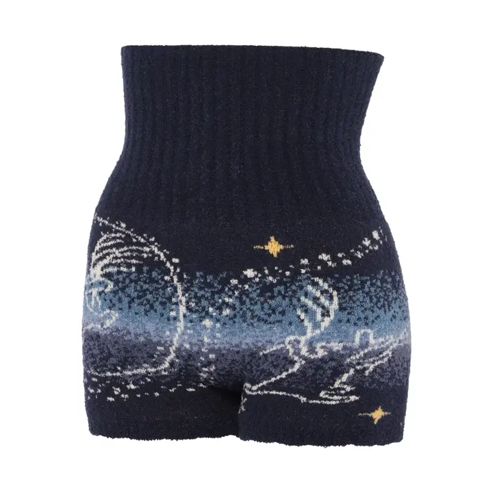 スロギー “ほっ”とアイテム(ニット柄) ハラマキ付きニットパンツ, ブルー, product image number 2