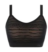 スロギー フリー オールラウンド レース カップ付きハーフトップ ラージ, ブラック, product image number 0