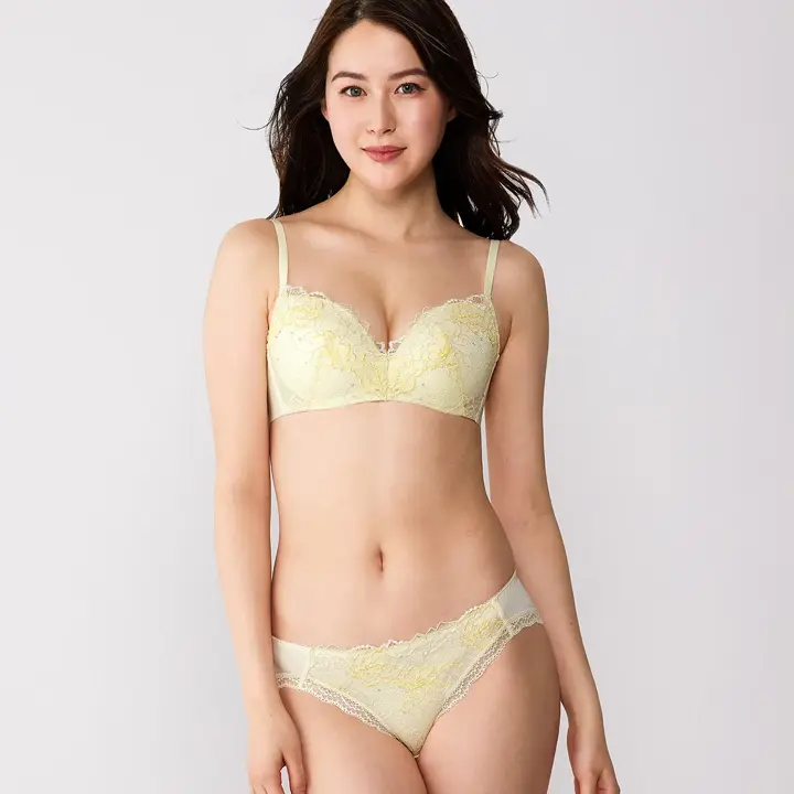 【SALE】優々ブラ630 レギュラーショーツ, イエロー, model image number 1