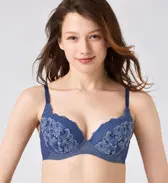 天使のブラ 魔法のハリ感636 ブラジャー, ブルー, model image number 0