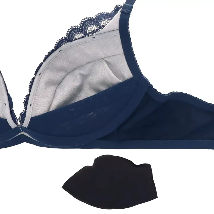 夢みるブラ(R) ノンワイヤー ブラ＆ショーツセット デイジーシャワー【一部カラーSALE】, ブルー, product image number 3