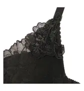 夢みるブラ DeepV ブラジャー マイブロッサムブーケ, ブラック, product image number 1
