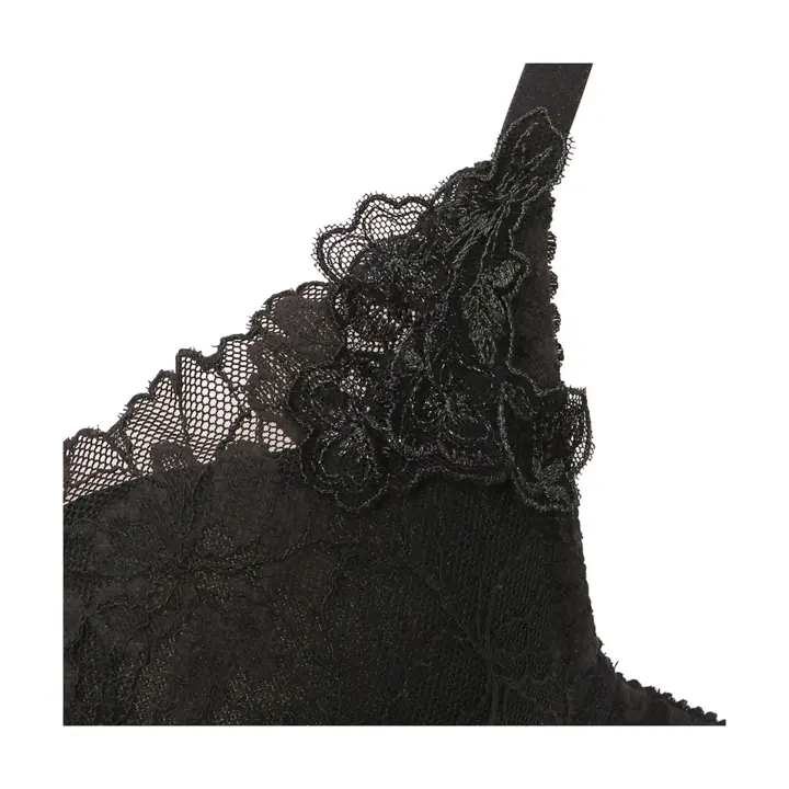 夢みるブラ DeepV ブラジャー マイブロッサムブーケ, ブラック, product image number 1