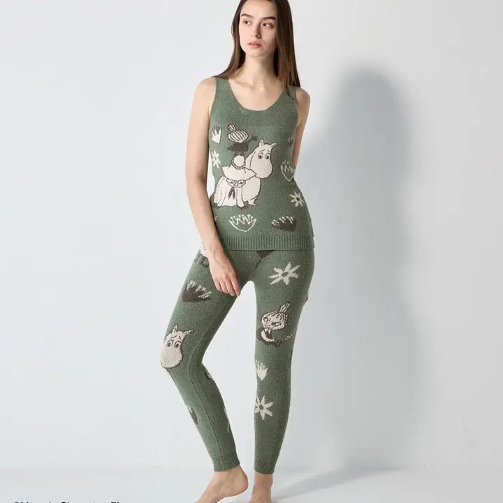 スロギーG073 ムーミン インナートップ, グリーン, model image number 2