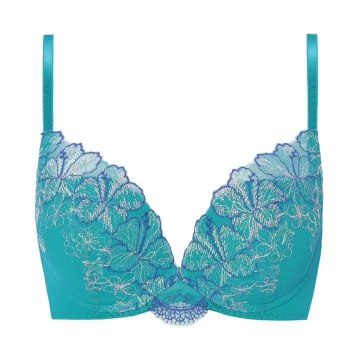 【SALE】夢みるブラ(R) ノンワイヤー エアリー 世界の絶景, グリーン, product image number 0