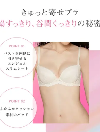 きゅっと寄せブラ ブラ＆ショーツセット デイジーレース