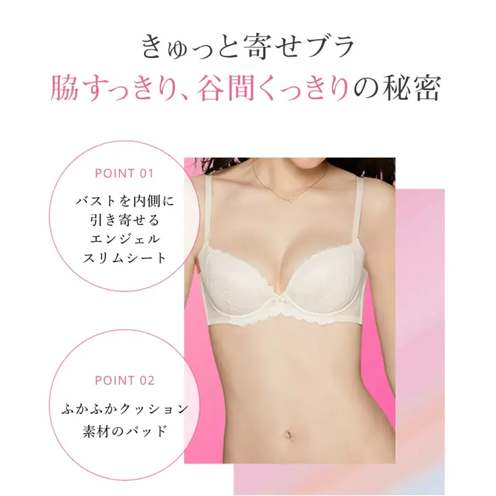 きゅっと寄せブラ ブラ＆ショーツセット デイジーレース【一部カラーSALE】, ホワイト, product image number 7