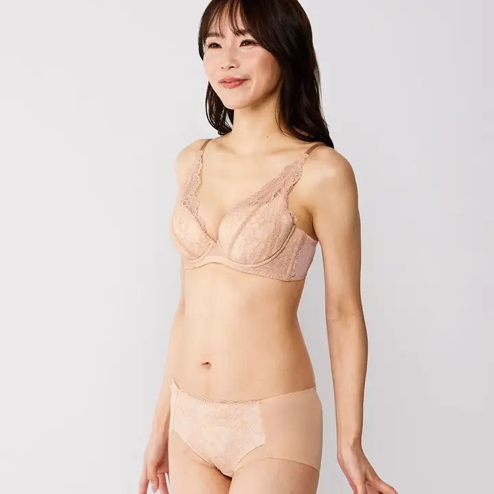 天使のブラ スリムライン632 ボーイズレングス【一部カラーSALE】, ベージュ, model image number 1