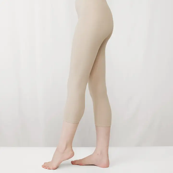 【SALE】あったか肌側綿100インナー5380 7分丈ボトム, ベージュ, model image number 1