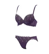 【SALE】【WEB限定】エントリーコレクション 背中すっきりブラ＆ショーツセット ビーラブドフラワー, パープル, product image number 3