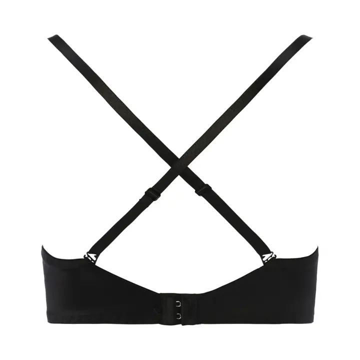 【WEB/アウトレット限定】夢みるブラ DeepV ブラ＆ショーツセット スウィンギングブーケ【一部カラーSALE】, ブラック, product image number 3