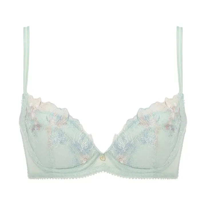 【SALE】ナチュラルスリムブラ ブラジャー カラーバースト, グリーン, product image number 0