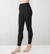 【SALE】あったか肌側綿100インナー5380 9分丈ボトム, ブラック, model image number 1