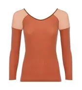 【SALE】エス バイ スロギー サンデーズ 8分袖トップ, オレンジ, product image number 0