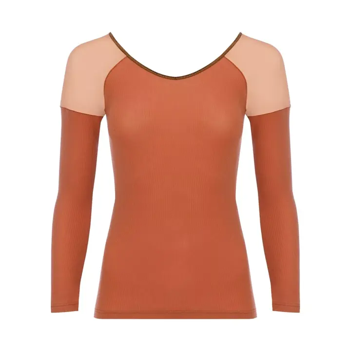 【SALE】エス バイ スロギー サンデーズ 8分袖トップ, オレンジ, product image number 0