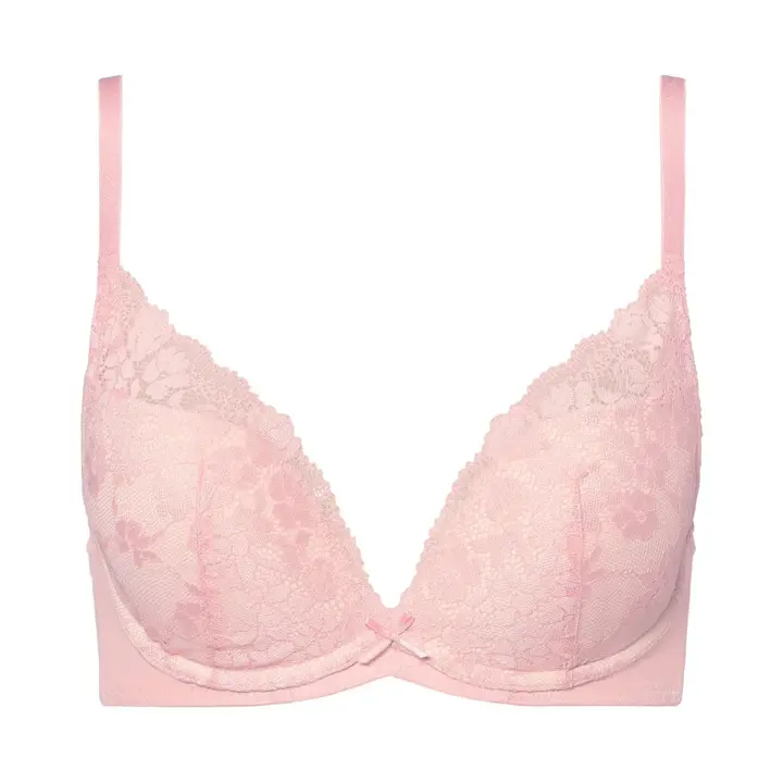 【WEB/アウトレット限定】夢みるブラ DeepV ブラ＆ショーツセット スウィンギングブーケ【一部カラーSALE】, ピンク, product image number 0