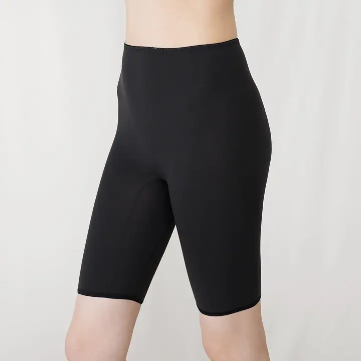 【SALE】あったか肌側綿100インナー5380 5分丈ボトム, ブラック, model image number 1