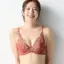 夢みるブラ DeepV ブラジャー1 アップルブロッサム, オレンジ, model image number 0