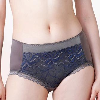 【SALE】天使のブラ(R) スリムライン582 はきこみ深めショーツ, グレー, model image number 0