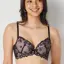 Daily AMOSTYLE 脇高ブラ (イノセントフローラル), ブラック, model image number 0