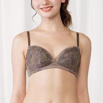 【SALE】天使のブラ(R) スリムライン 極上ライト599 ノンワイヤーブラジャー, ブラウン, model