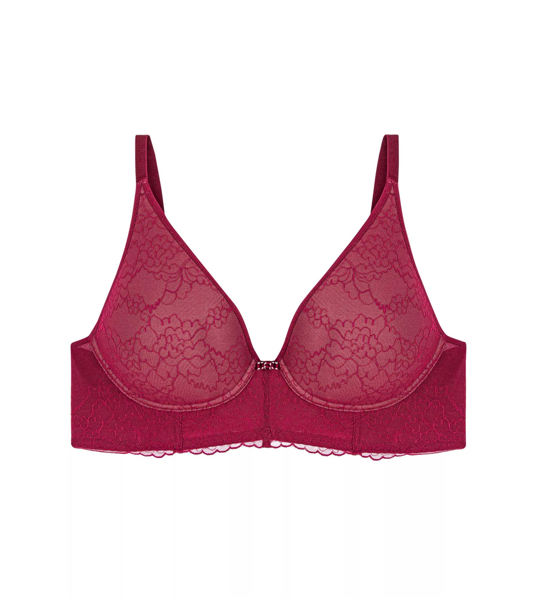 Buy Triumph Mirage Spotlight Wired Padded Bra With Light Padding - Red  online