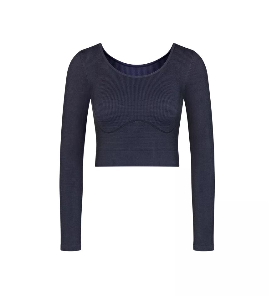 Sloggi SLOGGI EVER INFUSED ALOE CROP TOP LS - Black - Bra Top