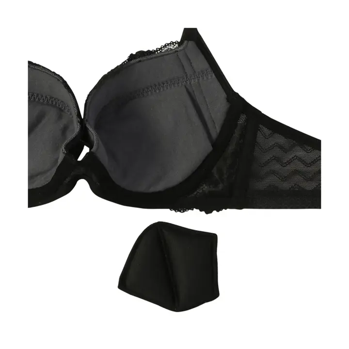 【WEB/アウトレット限定】きゅっと寄せブラ ブラ＆ショーツセット スウィンギングブーケ【一部カラーSALE】 【一部カラーSALE】, ブラック, product image number 5