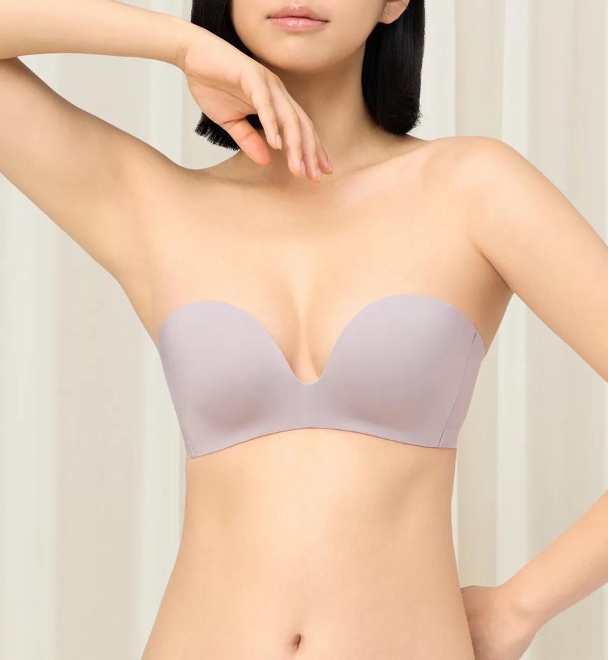 Triumph Invisible Inside-Out Non-Wired Detachable Push Up Bra - Warm stone - Strapless\/Convertible Bra